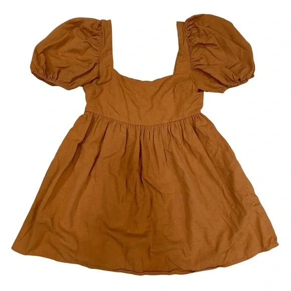 green emerald velvet dress Brown Paisley Print Half Buttons Puff Sleeve Flowy Short Dress  Shoppe247